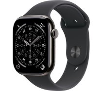 Apple Watch Series 11 GPS + Cellular 42mm Slate Titanium Case with Black Sport Band - M/L