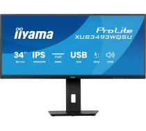 Iiyama ProLite XUB3493WQSU-B6 computer monitor 86.4 cm (34") 3440 x 1440 pixels UltraWide Quad HD LED Black
