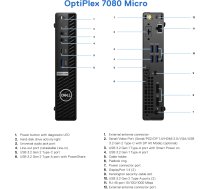 Dell Renewed Grade A | OptiPlex 7080 Micro | Intel Core i5 | i5‑10500T | 16 GB | SSD | 256 GB | Intel UHD Graphics 630 | Windows 11 Pro