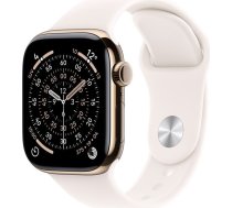 Apple Watch Series 11 GPS + Cellular 46mm Gold Titanium Case with Light Blush Sport Band - M/L
