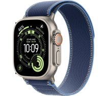 Apple Watch Ultra 3 GPS + Cellular 49mm Natural Titanium Case with Blue/Bright Blue Trail Loop - S/M