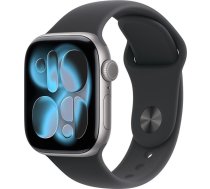 Apple Watch Series 11 GPS + Cellular 42mm Space Grey Aluminium Case with Black Sport Band - S/M