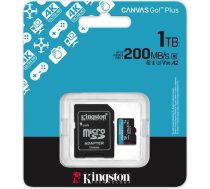 Kingston Technology 1TB microSDXC Canvas Go Plus Gen4 200MB/s A2 U3 V30 Card + Adapter