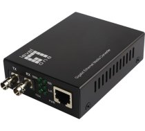 No Name LevelOne RJ45 to ST Gigabit Media Converter, Single-Mode Fiber, 1310nm, 20km