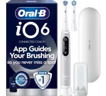 Oral B - iO6 Electric Toothbrush - Grey - 2 Brush Heads, Premium Travel Case