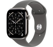 Apple Watch Series 11 GPS + Cellular 46mm Natural Titanium Case with Stone Grey Sport Band - S/M