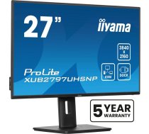 Iiyama ProLite 27’’ 4K IPS technology panel with RJ45 (LAN), KVM Switch and USB-C Dock with 96W power delivery