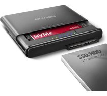 Axagon ADSA-CC USB-C 10Gbps - NVMe M.2 SSD & SATA 2.5/3.5 SSD/HDD CLONE MASTER 2 - Digital/Daten - NVMe USB 3.2 Gen 2 (3.1 Gen 2) Type-C Black