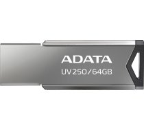 Adata FlashDrive UV250 16GB Metal Black USB 2.0 Flash Drive, Retail | ADATA