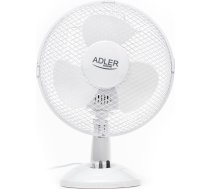 Adler | AD 7302 | Desk Fan | White | Diameter 23 cm | Number of speeds 2 | Oscillation | 60 W | No