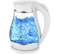 Adler | Kettle | AD 1274 | Standard | 2200 W | 1.7 L | Plastic/Glass | 360° rotational base | White/ transparent