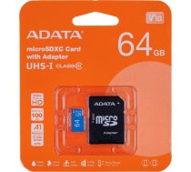 Adata | Premier | UHS-I | 64 GB | MicroSDXC | Flash memory class 10 | Adapter