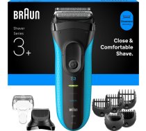 Braun - Series 3+ Electric Shaver with Beard Trimmer Attachment, Wet & Dry - 3010BT - Blue