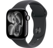 Apple Watch Series 11 GPS 42mm Jet Black Aluminium Case with Black Sport Band - M/L