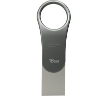 Silicon Power Mobile C80 USB flash drive 16 GB USB Type-A / USB Type-C 3.0 (3.1 Gen 1) Titanium