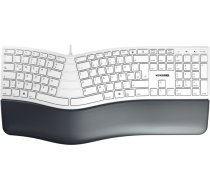 Cherry KC 4500 ERGO keyboard Universal USB QWERTZ German White