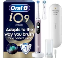 Oral B - iO9 Electric Toothbrush - Rose - 2 Brush Head, Charging Travel Case