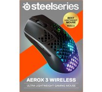 Steelseries Aerox 3 Wireless Gaming Mouse – Onyx (2022 Edition)