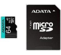 Adata | Premier Pro UHS-I U3 V30S | 64 GB | MicroSDXC | Flash memory class 10 | Adapter