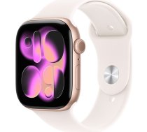 Apple Watch Series 11 GPS 46mm Rose Gold Aluminium Case with Light Blush Sport Band - S/M