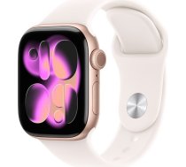 Apple Watch Series 11 GPS + Cellular 42mm Rose Gold Aluminium Case with Light Blush Sport Band - S/M