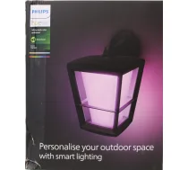 Philips Hue | Philips Hue WCA Econic Outdoor Wall Lantern | 15 W | 2000-6500 Hue White Colour Ambiance | DAMAGED PACKAGING | 24 month(s)