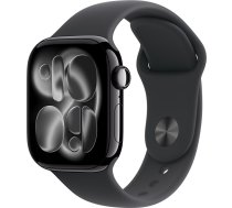 Apple Watch Series 11 GPS 42mm Jet Black Aluminium Case with Black Sport Band - S/M