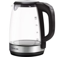 Sencor SWK 2090BK electric kettle 2 L 2200 W Black, Stainless steel, Transparent