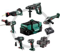 Metabo ZESTAW COMBO 18V 6.1 (SB18LTX +SSW18LTX300BL +KH18LTX24 +W18L9-125QUICK +SSEP18LT +ULA) 4x4,0Ah TORBA