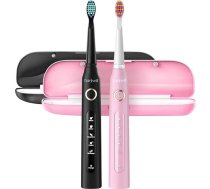 Fairywill Sonic toothbrushes with head set and case FairyWill FW-507 (Black and pink) FW-507 BLACK&PINK