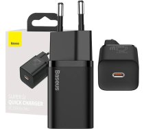 Baseus Travel Charger Super Si 1C Quick Charger 25W EU Black (CCSP020101)