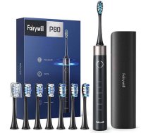 Fairywill Sonic toothbrush with head set and case FairyWill FW-P80 (Black) 6EUFWP80BK+H6+8