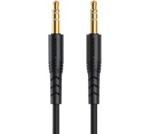 Vipfan Mini jack 3.5mm AUX cable Vipfan L04 1m, gold plated (black)