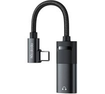 Mcdodo USB-C to AUX mini jack 3.5mm + USB-C adapter, Mcdodo CA-1880 (black)