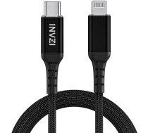 Invzi USB-C to Lightning Cable, MFi, 2m (Black) CTL2M