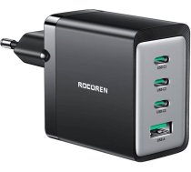 Rocoren Wall charger GaN Rocoren 3x USB-C, 1x USB, 67W (black) RCCCT3P1A-RXA01
