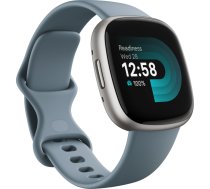 Fitbit Versa 4 | Smart watch | NFC | GPS (satellite) | AMOLED | Touchscreen | Activity monitoring 24/7 | Waterproof | Bluetooth | Wi-Fi | Waterfall Blue/Platinum FB523SRAG