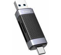 Orico CD2D-AC2-BK-EP TF/SD memory card reader, USB + USB-C (black)