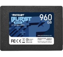 Patriot SSD|PATRIOT|Burst Elite|960GB|SATA 3.0|3D NAND|Write speed 320 MBytes/sec|Read speed 450 MBytes/sec|2,5"|TBW 400 TB|PBE960GS25SSDR