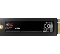 Samsung SSD|SAMSUNG|990 PRO with Heatsink|4TB|M.2|PCIe Gen4|NVMe|TLC|Write speed 6900 MBytes/sec|Read speed 7450 MBytes/sec|TBW 2400 TB|MTBF 1500000 hours|MZ-V9P4T0CW