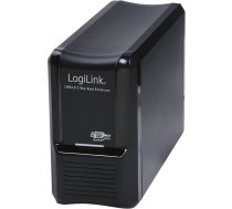 Logilink Hard Drive Enclosure 3.5 SATA USB 3.0 2-Bay Raid Black UA0154 UA0154A