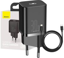 Baseus Travel Charger Super Si 1C Quick Charger PD 30W EU Black (CCSUP-J01)