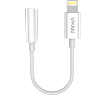 Vipfan Cable Vipfan L07 Lightning to mini jack 3.5mm AUX, 10cm (white)