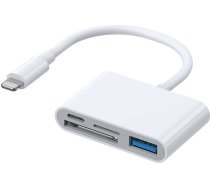 Joyroom Lightning to USB OTG adapter Joyroom S-H142 SD card reader, microSD (white) 10 + 4 pcs FOR FREE 43671-UNIW