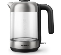 Philips 5000 series HD9339/80 electric kettle 1.7 L 2200 W Black, Stainless steel, Transparent