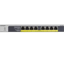 Netgear GS108LP Unmanaged Gigabit Ethernet (10/100/1000) Power over Ethernet (PoE) 1U Black, Grey GS108LP-100EUS