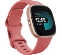 Fitbit Versa 4 Smart watch, NFC, GPS (satellite), AMOLED, Touchscreen, Heart rate monitor, Activity monitoring 24/7, Waterproof, Bluetooth, Wi-Fi, Pink Sand/Copper Rose FB523RGRW