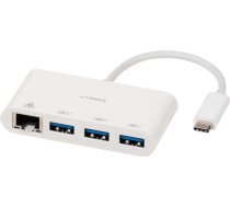 Vivanco adapteris USB-C - LAN + hub 3 portu (45388)