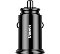 Baseus Car Charger Circular Plastic A+A Dual Quick Charge 3.0 30W Black (CCALL-YD01)