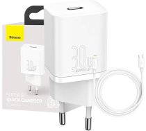 Baseus Travel Charger Super Si 1C Quick Charger PD 30W EU White (CCSUP-J02)